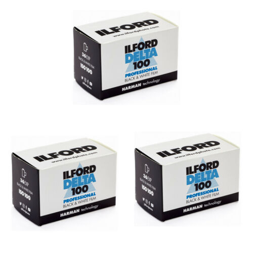 Ilford Delta Pro 100 36 Exposure Black & White Print Film, 3 Rolls